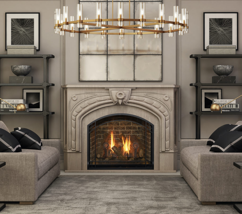 Kozy Heat direct vent fireplace