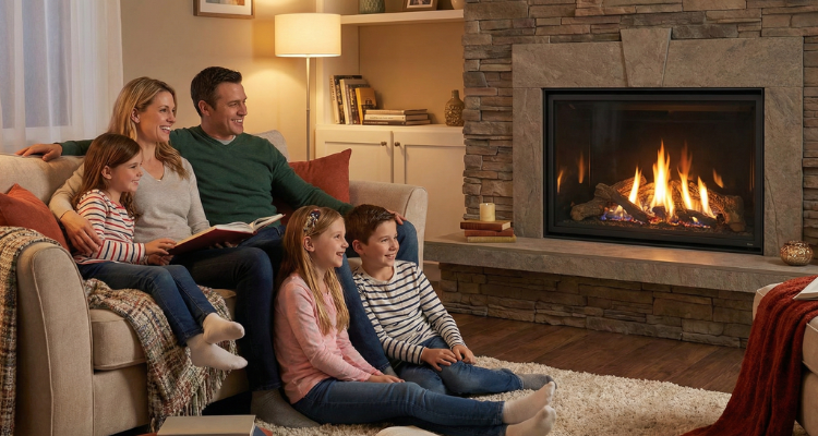 Cozy Kentucky home with a gas fireplace financed through Clark Propane Plus
