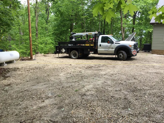 Professional underground gas-line trenching for an outdoor kitchen
