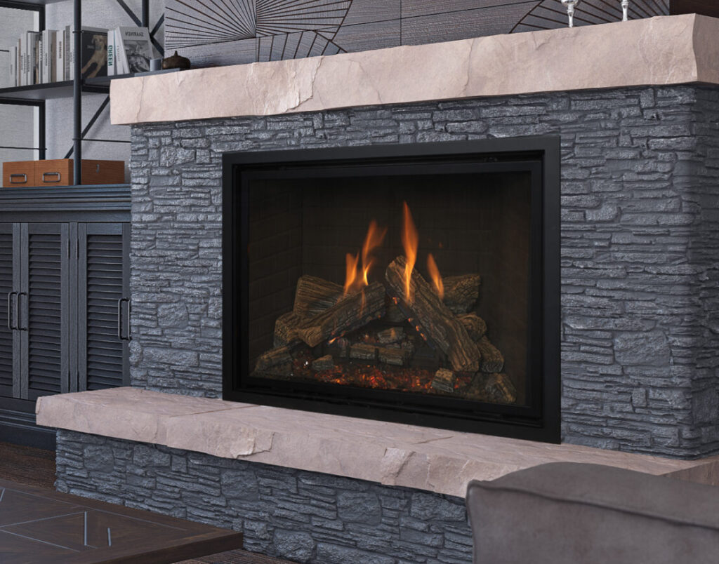 Kozy Heat gas fireplace in a Lexington family room