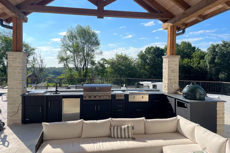 Custom Stoll Industries outdoor kitchen island