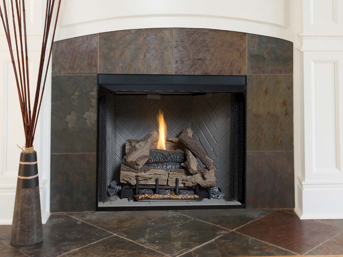 Superior vent-free firebox